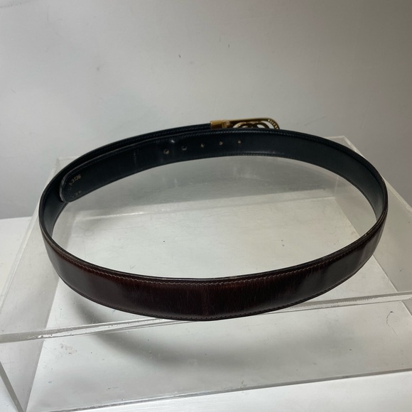 Vitage GUCCI leather belt reversible GG buckle made in italy - Picture 9 of 15